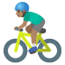 man biking, medium skin tone